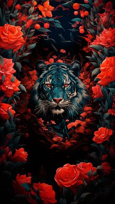 Lion and Roses iPhone Wallpaper 4K  iPhone Wallpapers