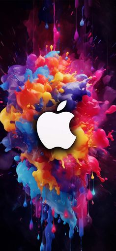 Apple Colour Splash Abstract iPhone Wallpaper 4K  iPhone Wallpapers