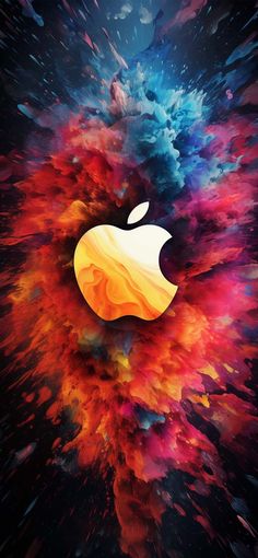 Apple Colour Splash iPhone Wallpaper 4K  iPhone Wallpapers