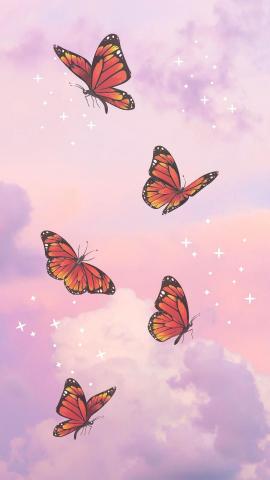 Iphone butterfly wallpaper with glitter