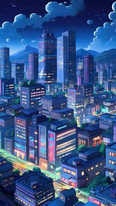 Urban Luminous symphony a city thrives in vibrant glow iPhone Wallpaper 4K  iPhone Wallpapers
