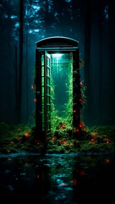Phone Booth Nature Occupied iPhone Wallpaper 4K  iPhone Wallpapers