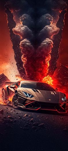 Lambo on Fire iPhone Wallpaper 4K  iPhone Wallpapers