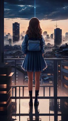 Girl and City iPhone Wallpaper 4K  iPhone Wallpapers