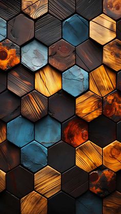 Hexagon Wood iPhone Wallpaper 4K  iPhone Wallpapers