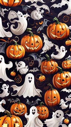 Pumpkin Ghost Halloween iPhone Wallpaper 4K  iPhone Wallpapers