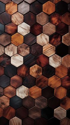 Hexagon Wood Patterns iPhone Wallpaper 4K  iPhone Wallpapers