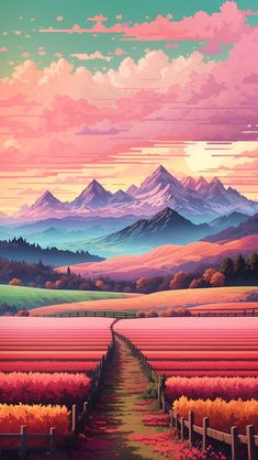 Colorful Farms Landscape iPhone Wallpaper 4K  iPhone Wallpapers