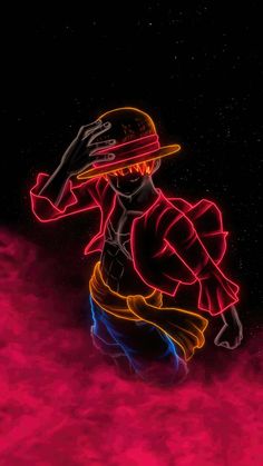 One Piece Monkey d luffy Neon iPhone Wallpaper 4K  iPhone Wallpapers