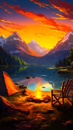 Camping Chill iPhone Wallpaper 4K  iPhone Wallpapers