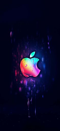 Apple Logo Water Drops iPhone Wallpaper 4K  iPhone Wallpapers
