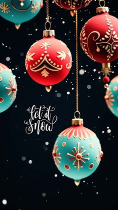 Merry Christmas Let it Snow iPhone Wallpaper 4K  iPhone Wallpapers