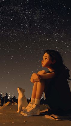Watching Stars with Cat iPhone Wallpaper 4K  iPhone Wallpapers