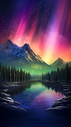 Aurora Lights Reflection iPhone Wallpaper  iPhone Wallpapers