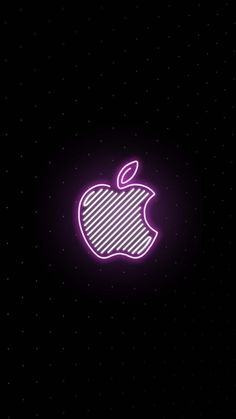 Apple Logo Neon iPhone Wallpaper  iPhone Wallpapers