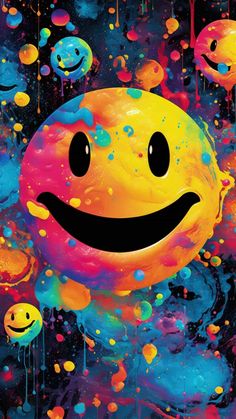 Smiley Colours iPhone Wallpaper  iPhone Wallpapers
