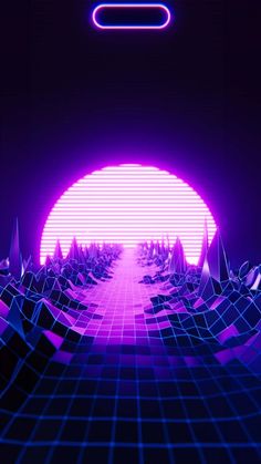 iPhone 15 Dynamic Island Retrowave  iPhone Wallpapers