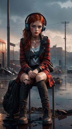 Girl in Apocalyptic City iPhone Wallpaper  iPhone Wallpapers