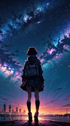 Stardust serenity anime night sky iPhone Wallpaper  iPhone Wallpapers
