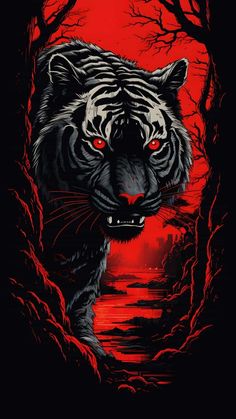 Bloody Eyes Tiger  iPhone Wallpapers