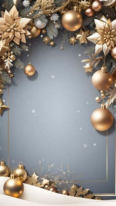 Christmas Golden Garlands iPhone Wallpaper  iPhone Wallpapers