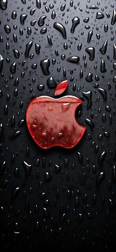 Apple Logo Waterdrops iPhone Wallpaper  iPhone Wallpapers