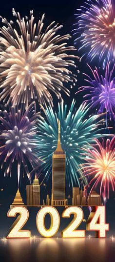 2024 Happy New Year Celebration iPhone Wallpaper  iPhone Wallpapers