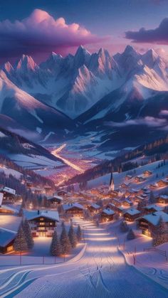 Winter Time Village iPhone Wallpaper  iPhone Wallpapers