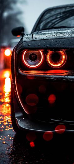 Dodge Challenger Devil Lights iPhone Wallpaper