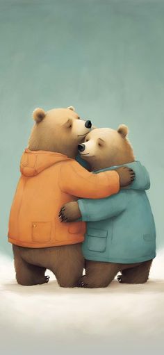 Friends Hug iPhone Wallpaper