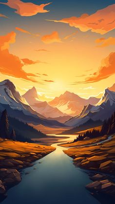 Sunrise Mountains iPhone Wallpaper