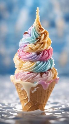 Colorful Ice Cream iPhone Wallpaper