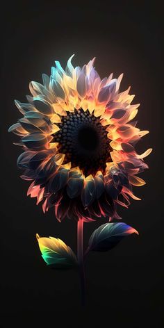 Sunflower Neon iPhone Wallpapers