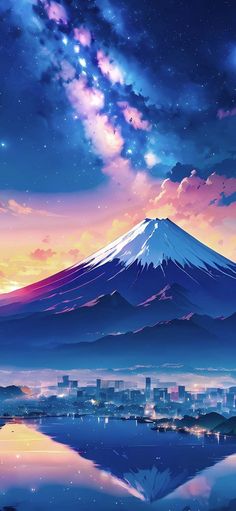 Fuji City iPhone Wallpaper