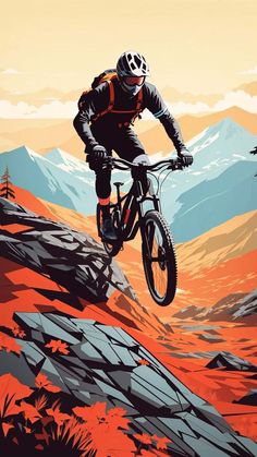 Mountain Biker iPhone Wallpaper HD
