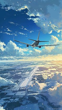 Plane in Sky iPhone Wallpaper HD