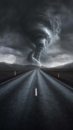 Tornado Road iPhone Wallpaper HD
