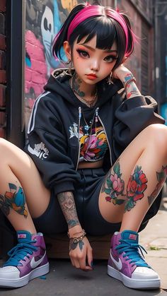 Tattoo Girl By imos_artx iPhone Wallpaper HD