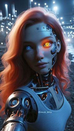 Cyborg Girl By imos_artx iPhone Wallpaper HD