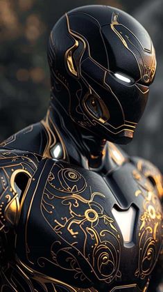 Iron Man Royal Black Armor By rtm_digital_art iPhone Wallpaper HD
