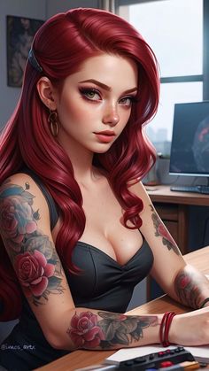 Redhead Beauty By imos_artx iPhone Wallpaper HD