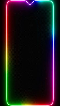 RGB Neon Border Phone Wallpaper