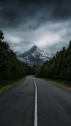 Forest Road to Summit iPhone Wallpaper HD