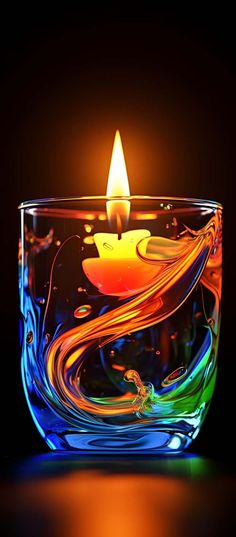 Candle in Glass iPhone Wallpaper HD