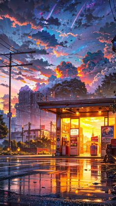 Sunset Clouds City iPhone Wallpaper HD
