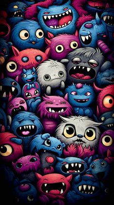 Little Cute Monsters iPhone Wallpaper HD