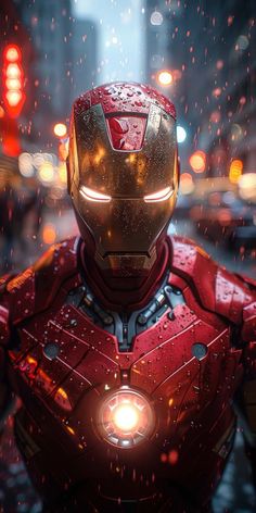 Iron Man in Rain