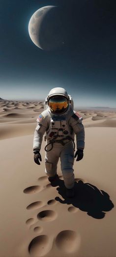 Astronaut on Desert Planet