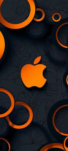 iPhone 16 Pro Max Apple Logo Circles Wallpaper