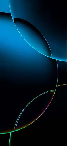 iPhone 16 Pro Dark Blue Circles Wallpaper